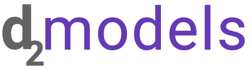 A grey and purple logo highlighting a Los Angeles Model Agency.